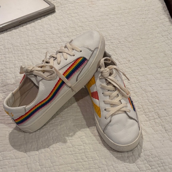 Soludos White Sneakers with Colorful Embroidery - Picture 2 of 4